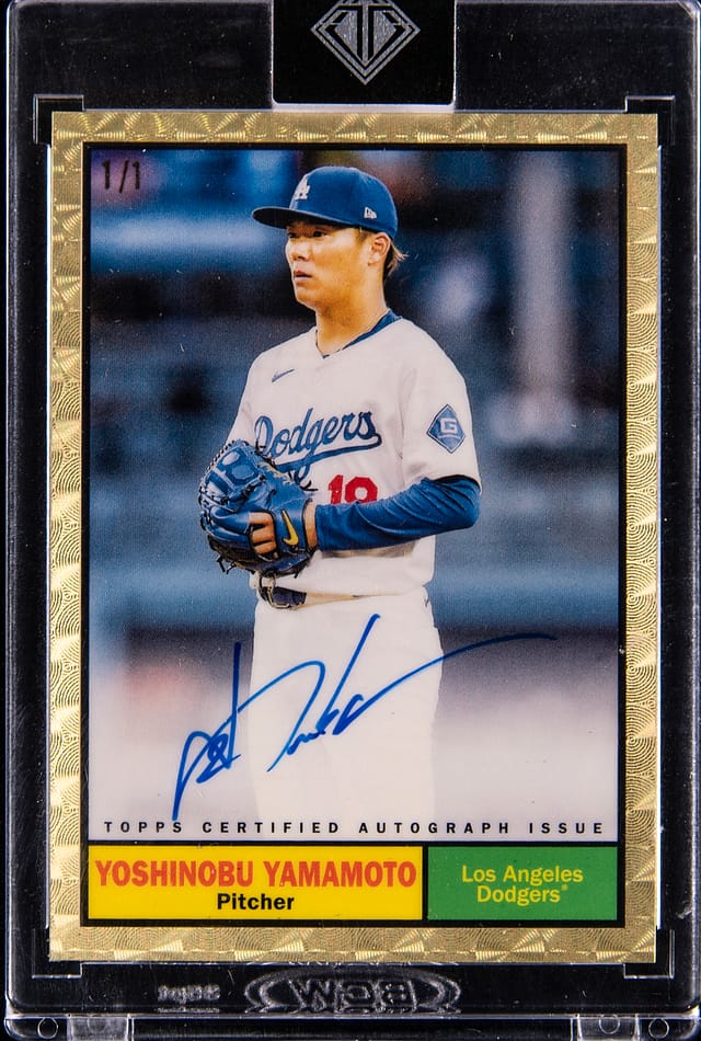 Yoshinobu Yamamoto 1/1 Transcendent Auto Sells for $27K