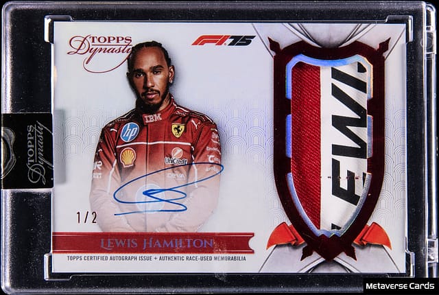 Lewis Hamilton 2025 Dynasty F1 Patch Auto /2 Sells Big