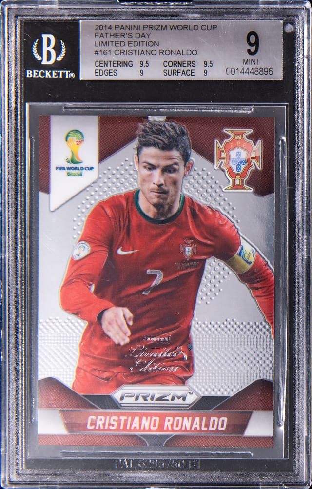 2014 Prizm WC Ronaldo /7 BGS 9 sells for $18,300