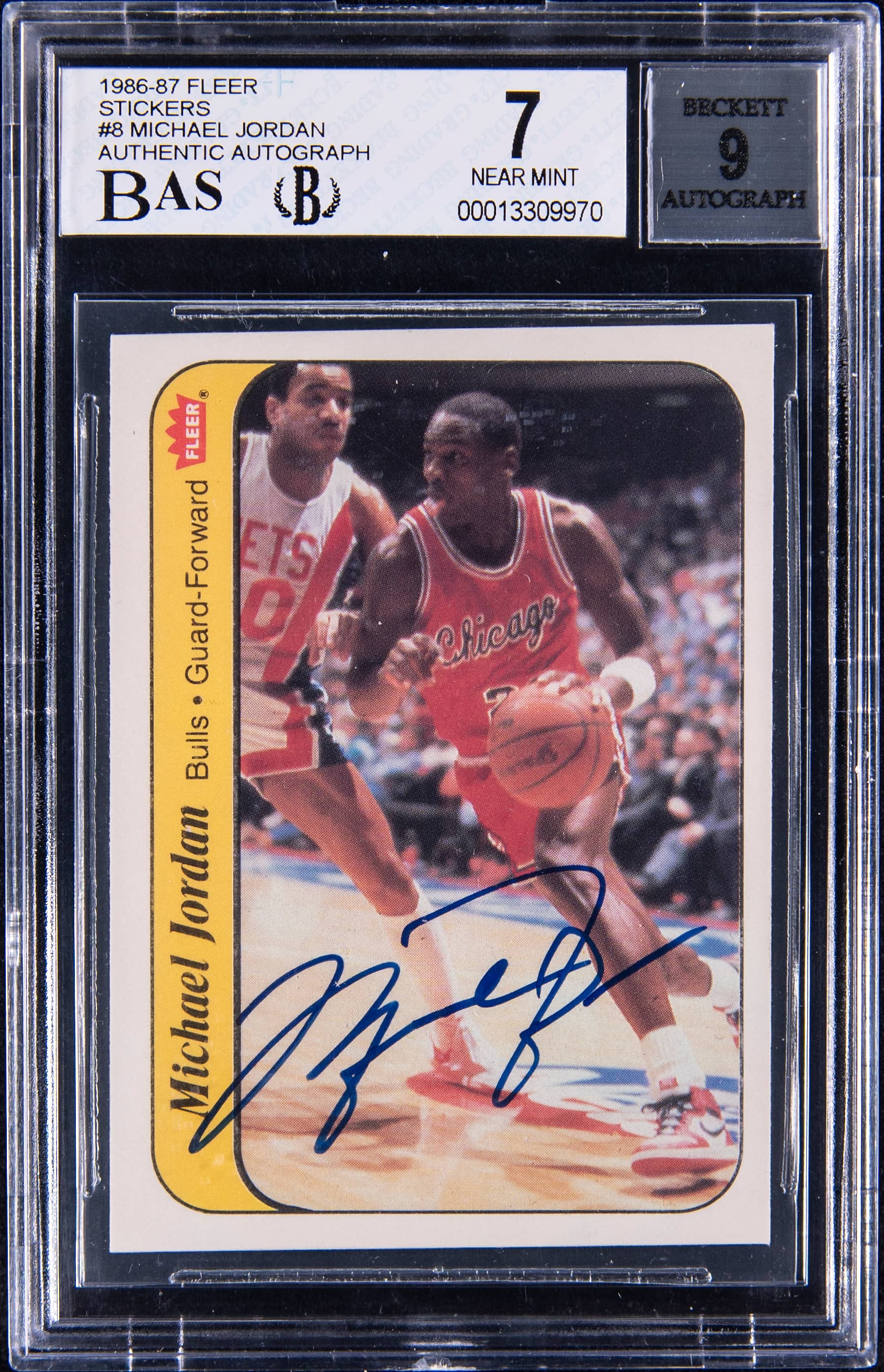 Michael Jordan 1986 Fleer Sticker Auto Rookie Sells for $34K