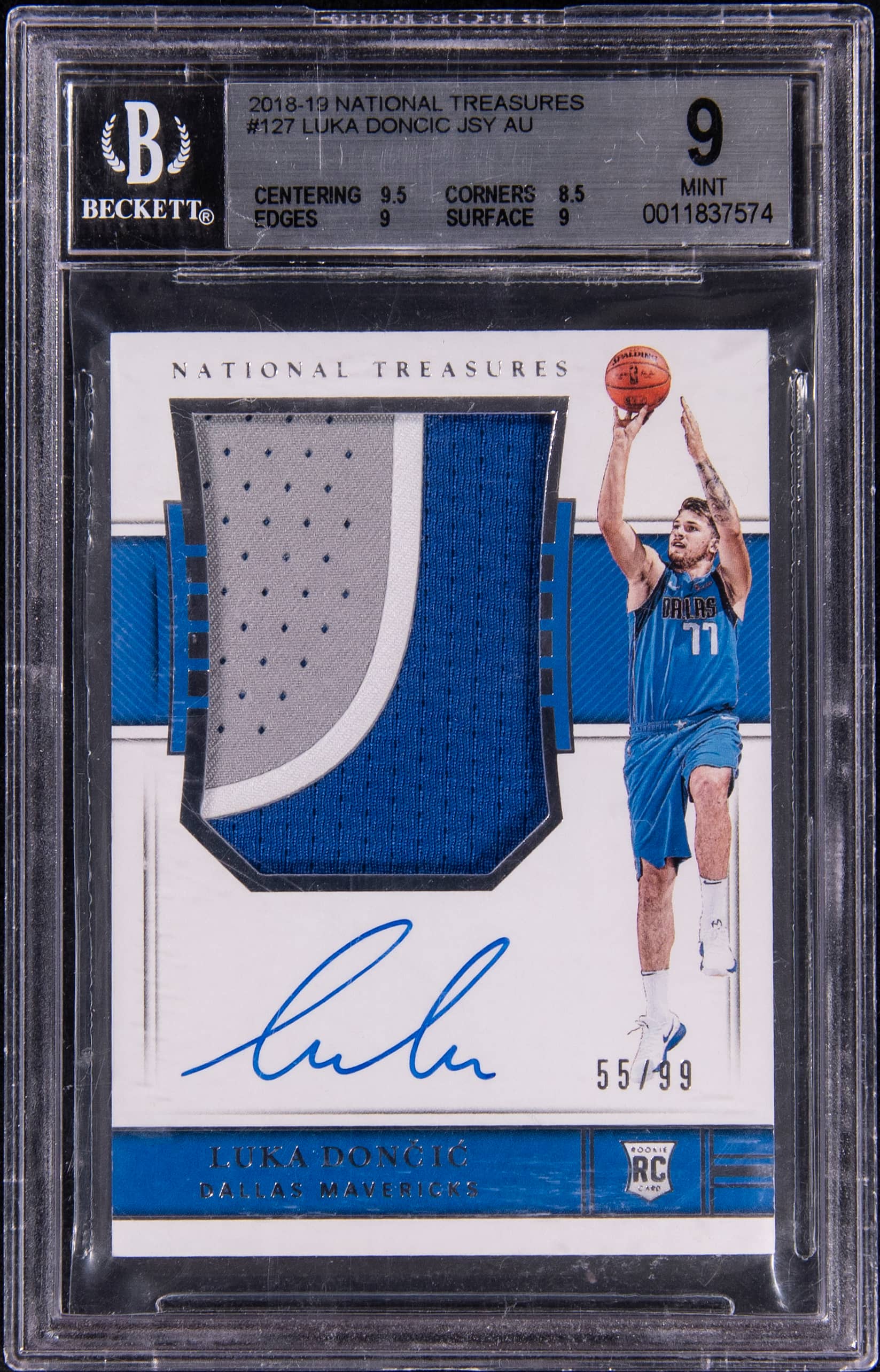 Luka Doncic 2018 NT RPA BGS 9 sells for $57,950