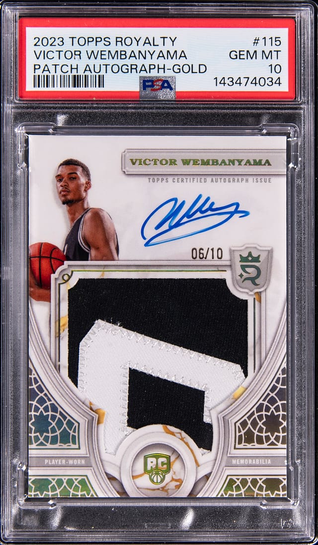 Victor Wembanyama Topps Royalty Gold RPA /10 PSA 10 Sale