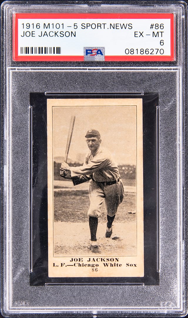 1916 M101-5 Joe Jackson PSA 6 Blank Back sale