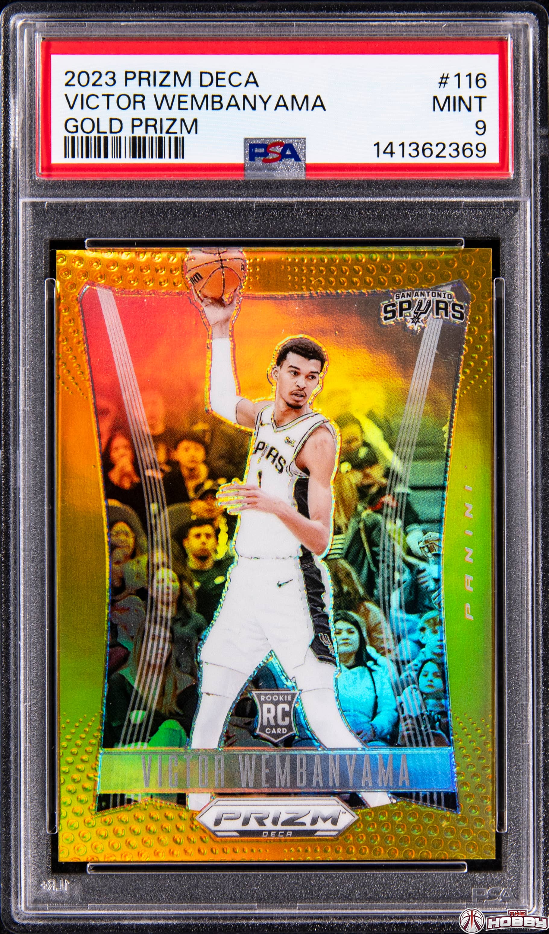 Victor Wembanyama Prizm Deca Gold Rookie PSA 9 Sale