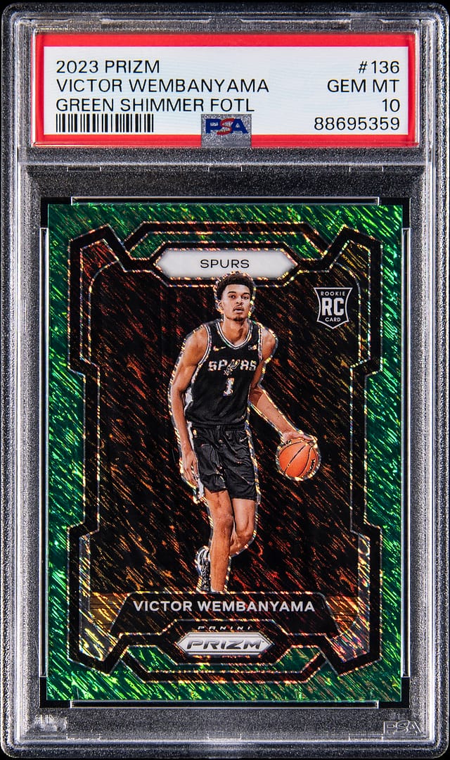 Victor Wembanyama Prizm FOTL Green Shimmer Sale