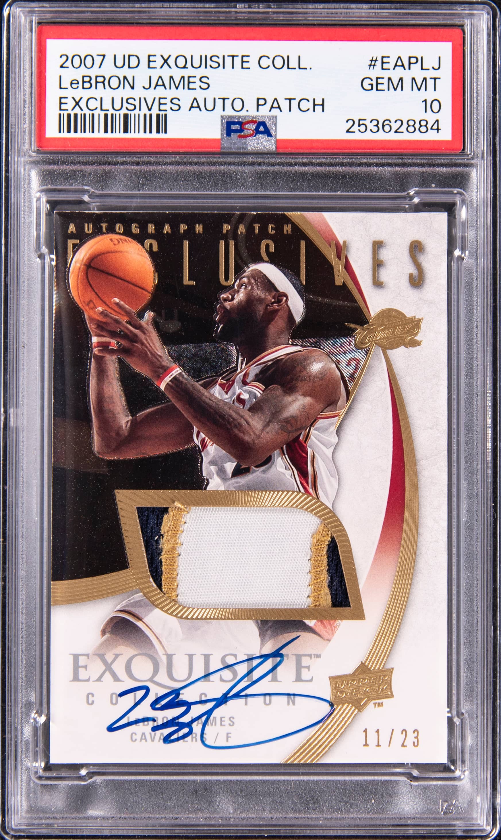 2007-08 Exquisite LeBron /23 PSA 10 Sells for $53K