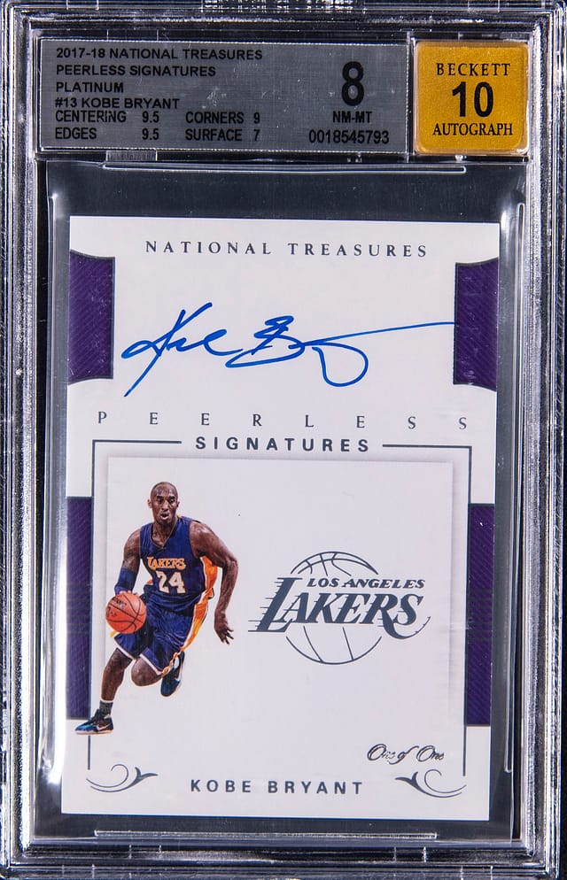 Kobe Bryant 2017-18 NT 1/1 Peerless Auto Sells for $27K