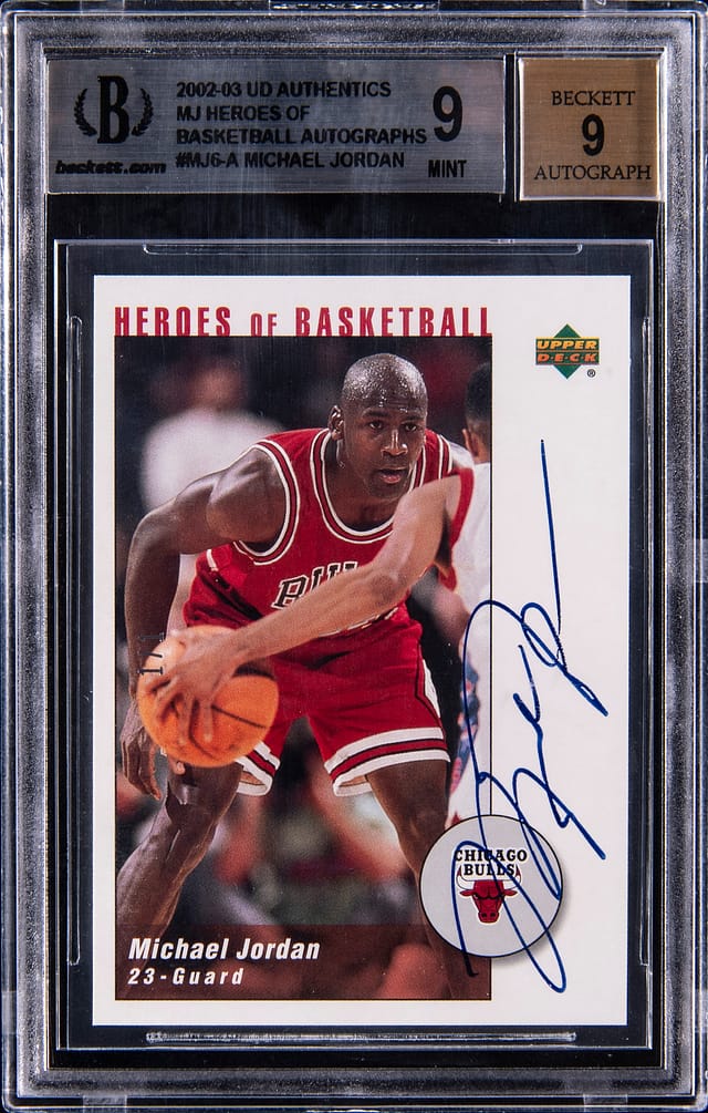 2002-03 MJ Heroes 1/1 Auto BGS 9 Sells for $74k