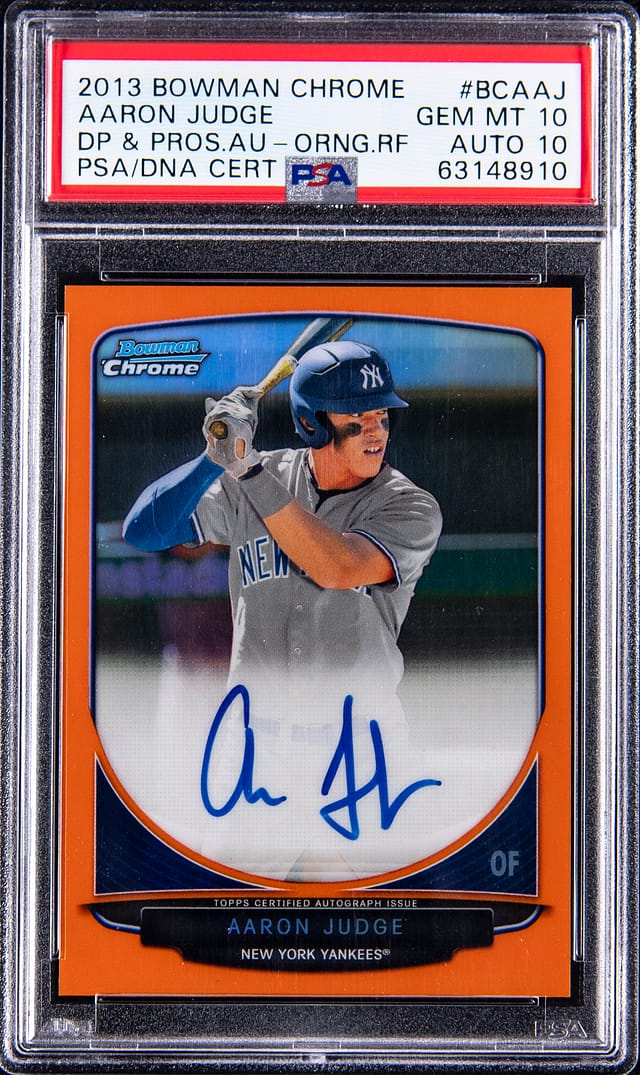 2013 Bowman Chrome Orange Aaron Judge Auto PSA 10