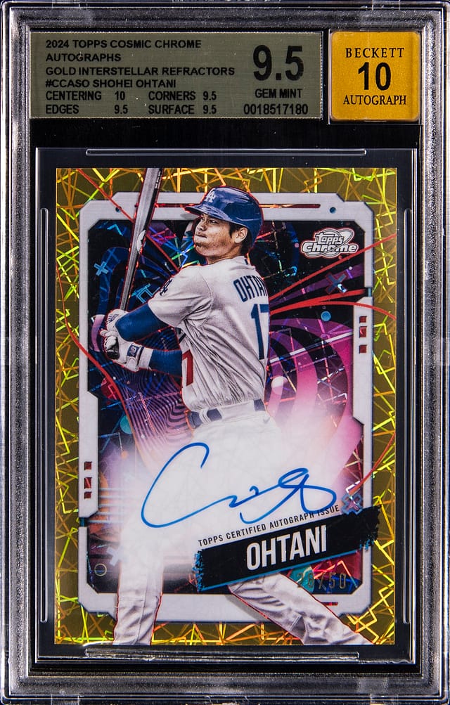 Shohei Ohtani 2024 Cosmic Chrome Gold Auto Sale
