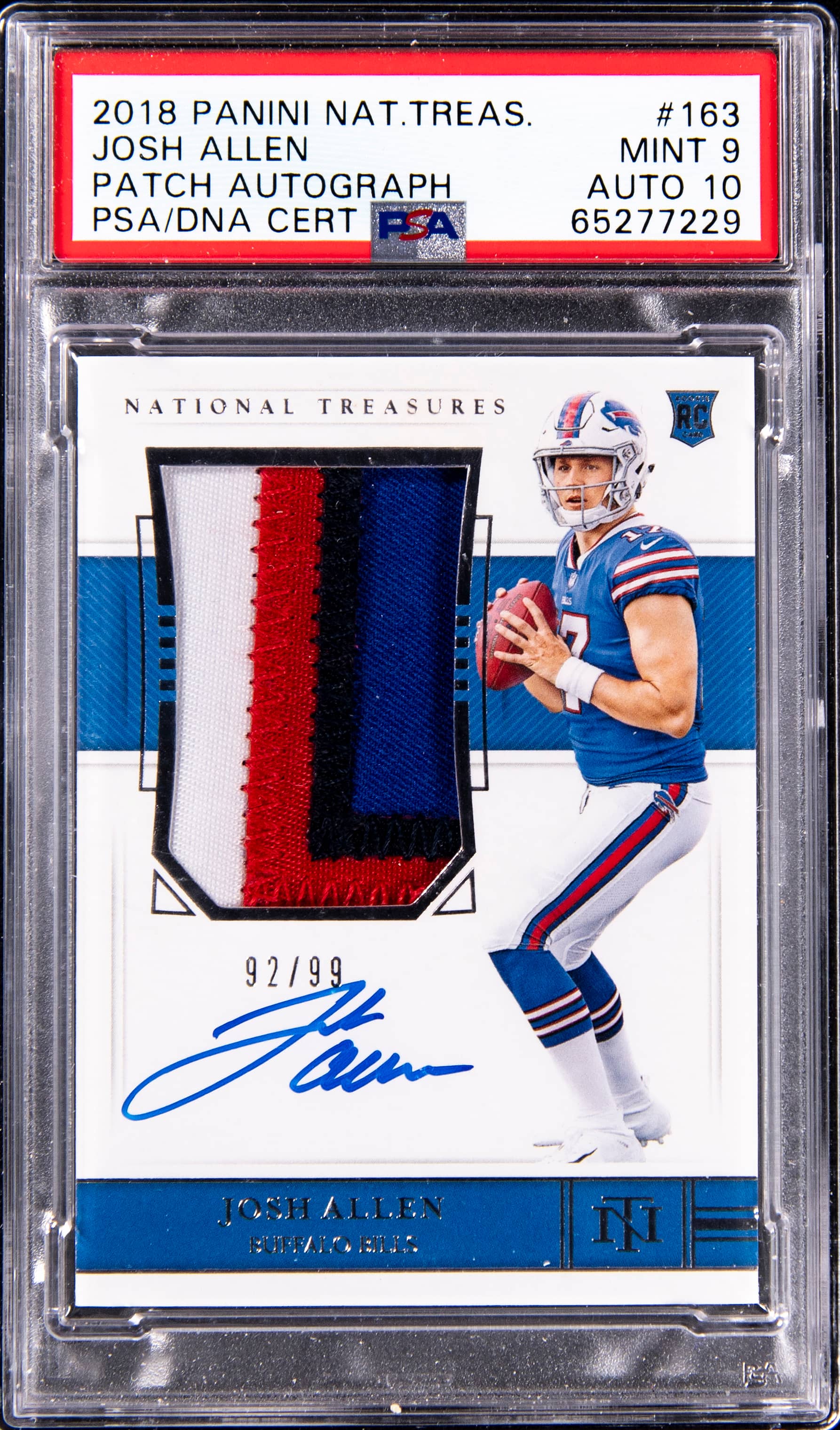 2018 Josh Allen NT RPA #163 PSA 9 Sells for $33,550
