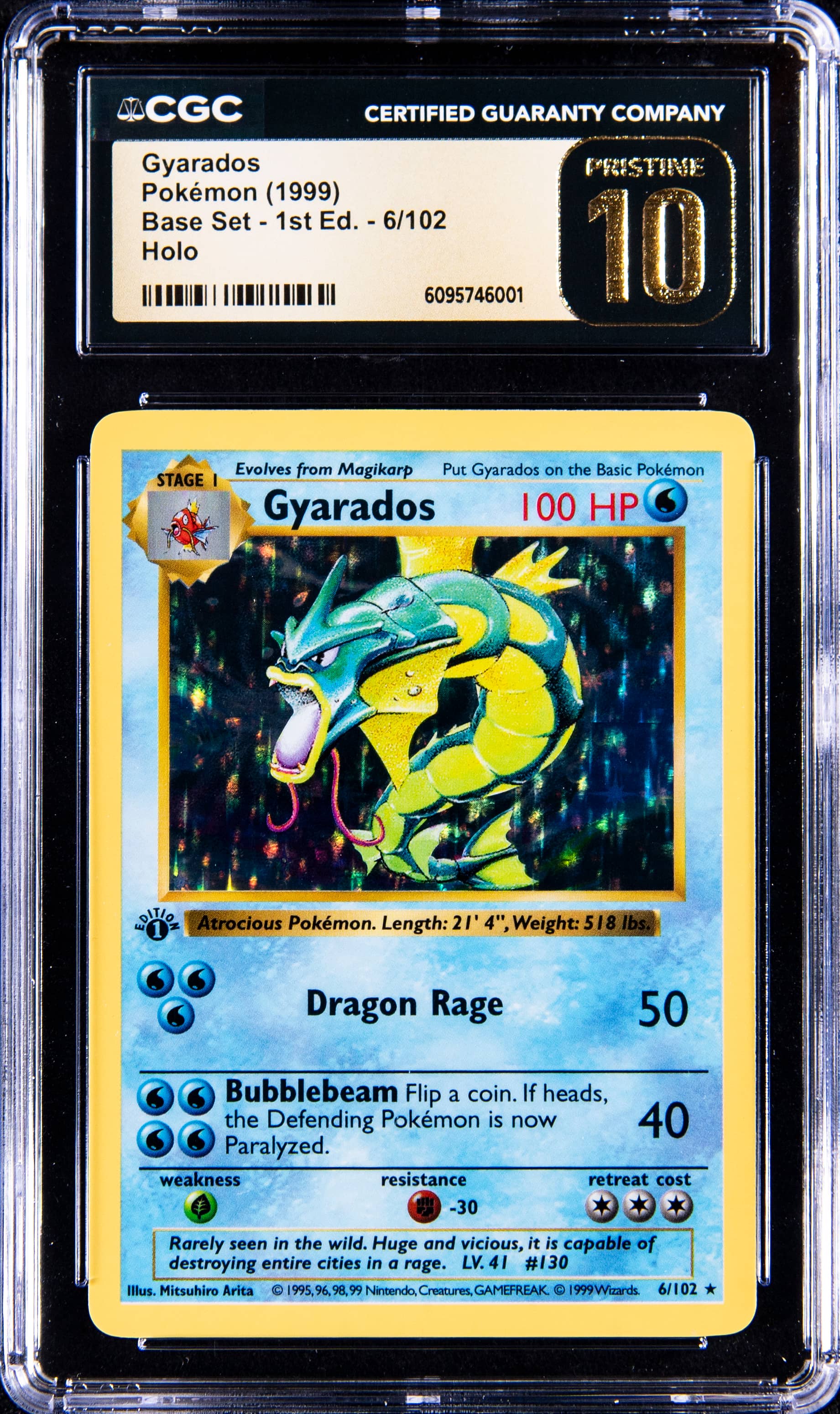 1999 1st Ed Holo Gyarados CGC 10 Sells for $21K
