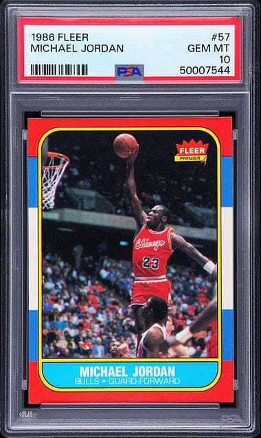 1986 Fleer Michael Jordan Rookie PSA 10 Sells for $268K