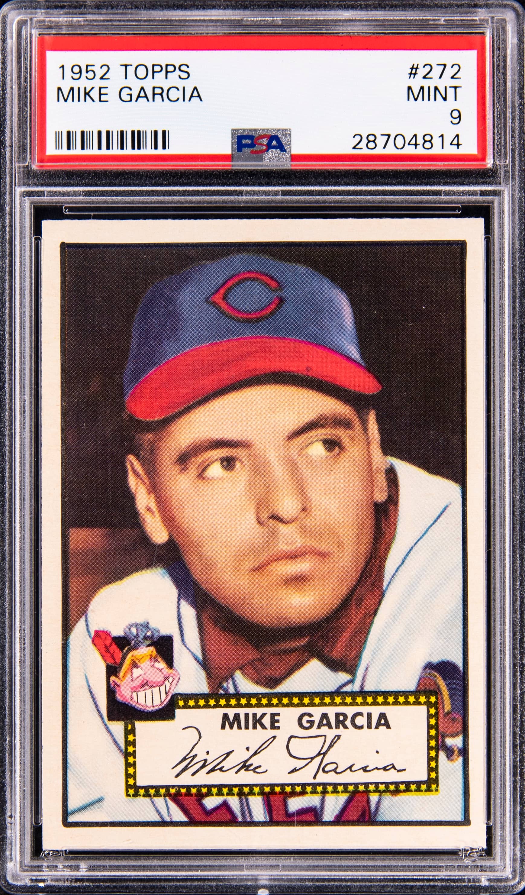 1952 Topps Mike Garcia PSA 9 sells for $23,203