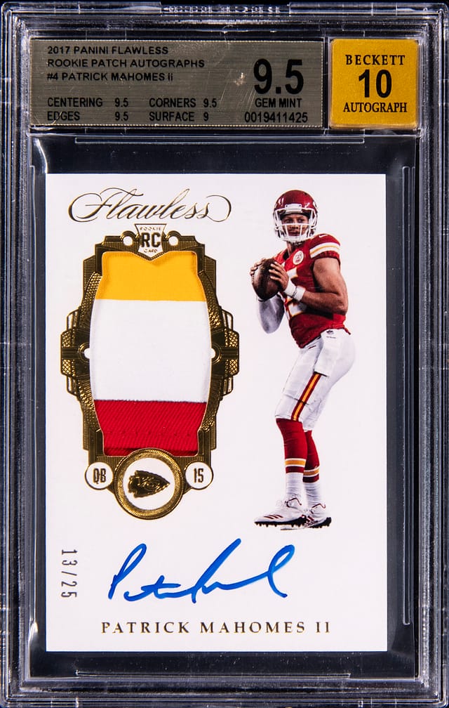 2017 Flawless Mahomes RPA BGS 9.5 Sells for $73K