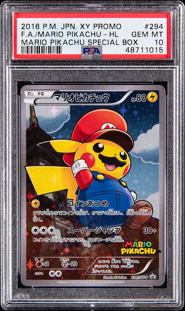 2016 Mario Pikachu PSA 10 sells for $31,782 at Goldin