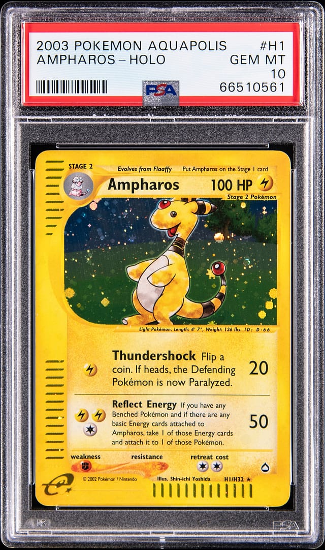 2003 Aquapolis Ampharos PSA 10 sells for $12,200