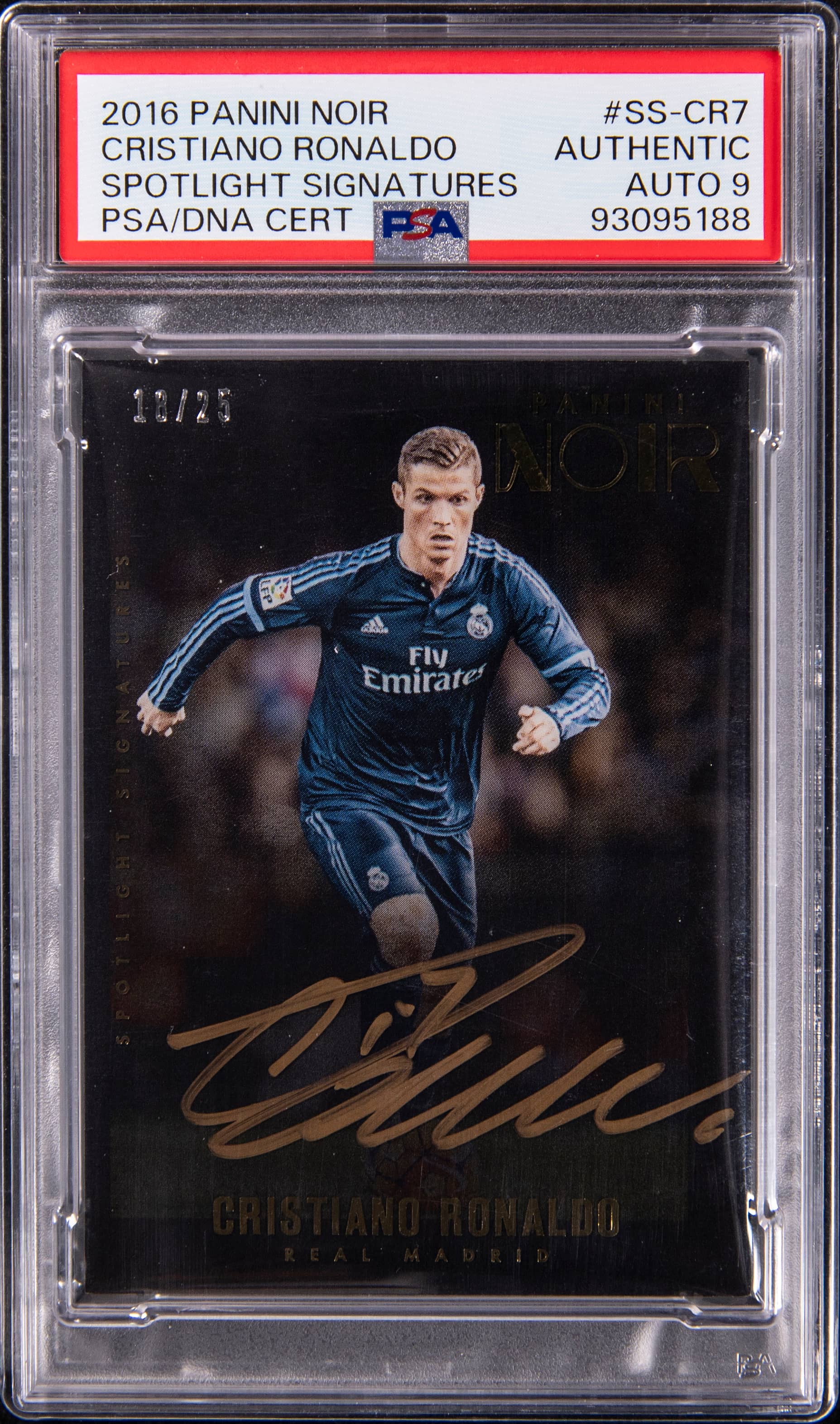 2016-17 Noir Cristiano Ronaldo Auto /25 Sells for $39K