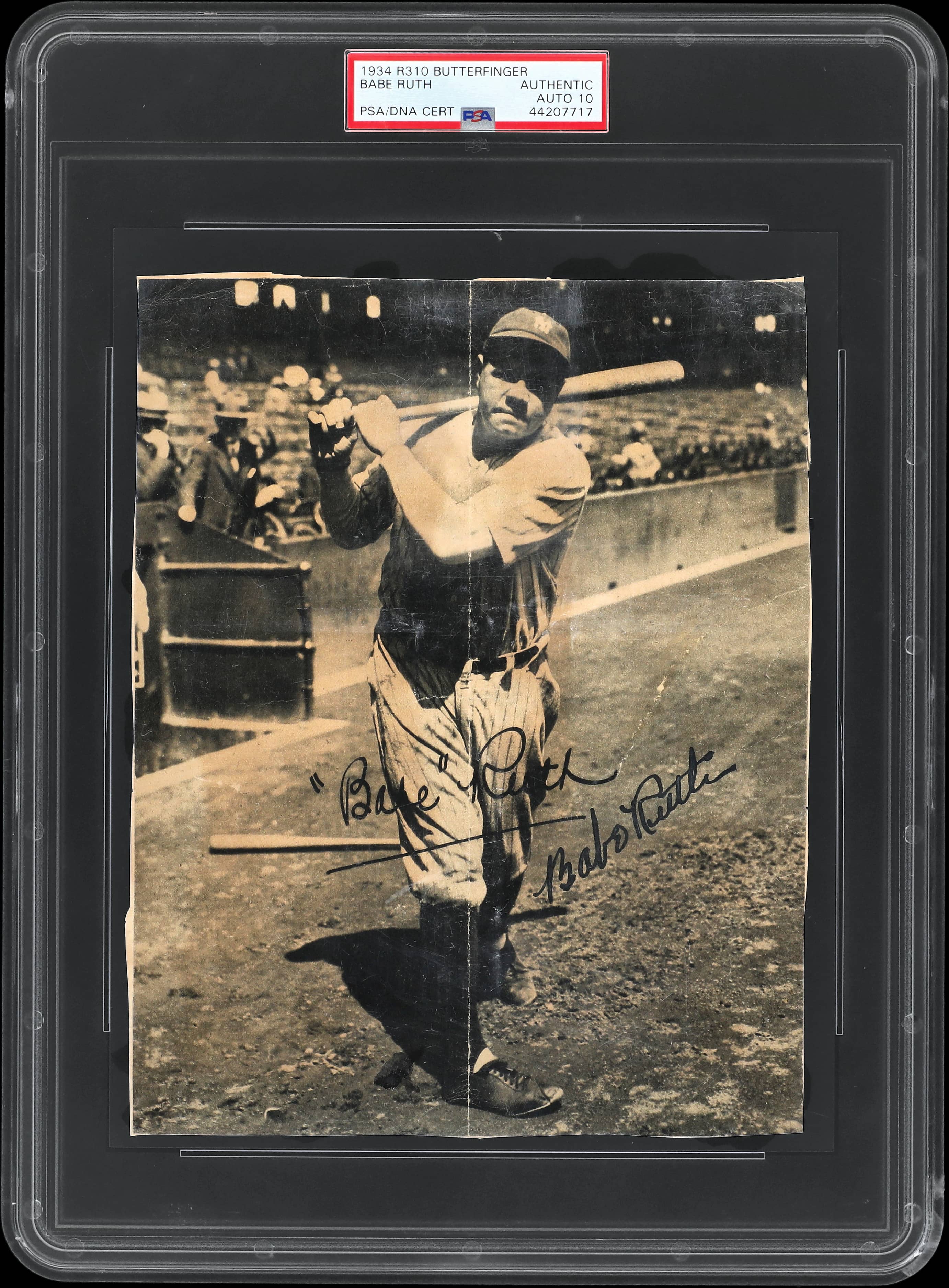1934 R310 Butterfinger Babe Ruth Auto Sells for $17K