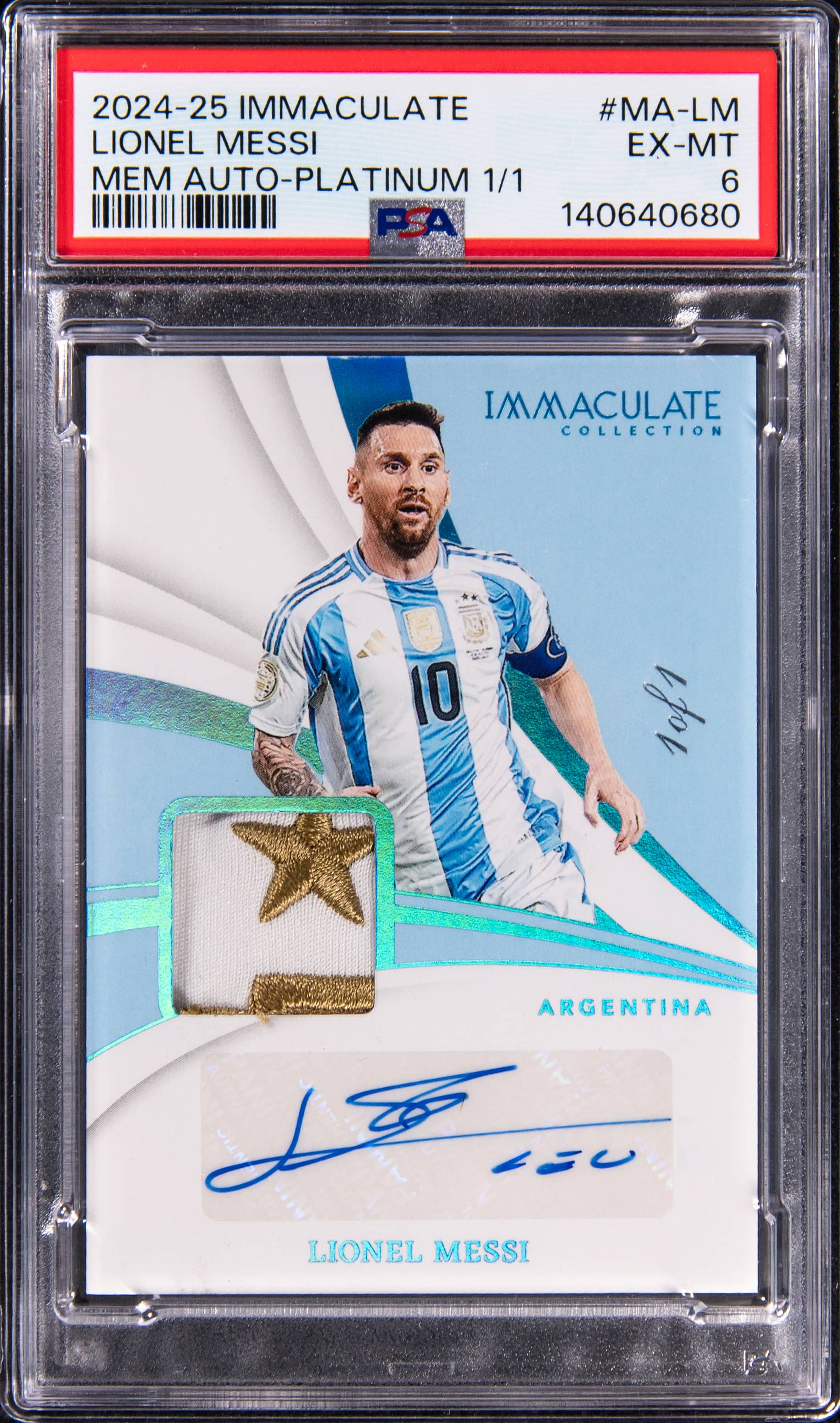Lionel Messi 2024-25 Immaculate 1/1 Auto Patch Sale