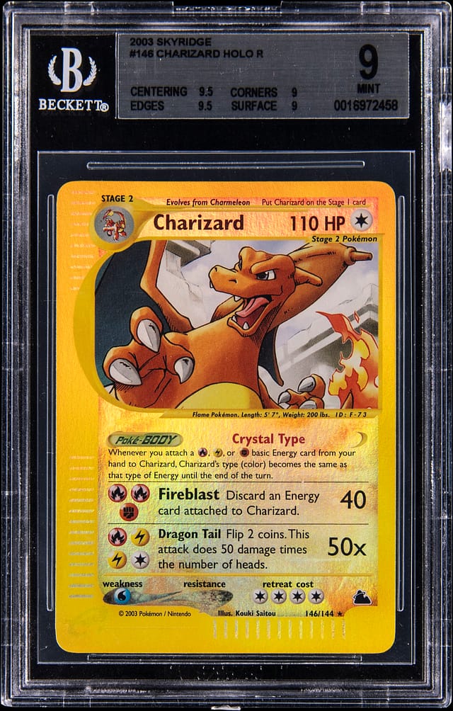 2003 Skyridge Crystal Charizard BGS 9 Goldin Sale