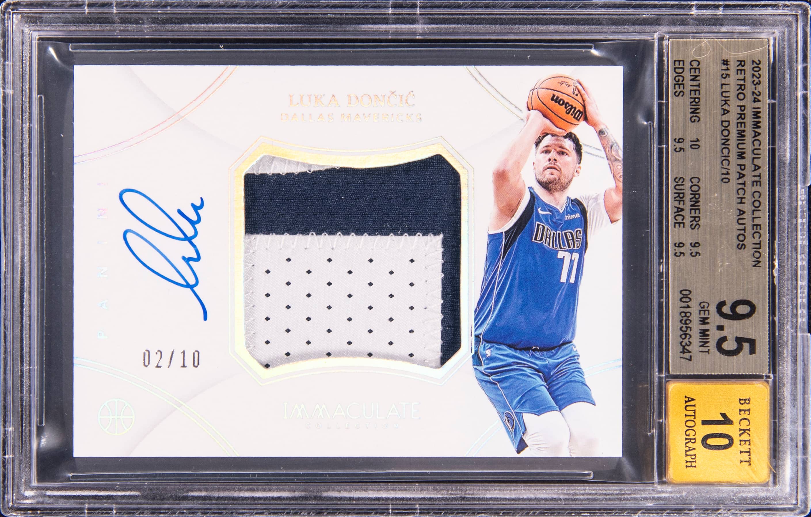 Luka Doncic Immaculate Retro PPA /10 BGS 9.5 Sale