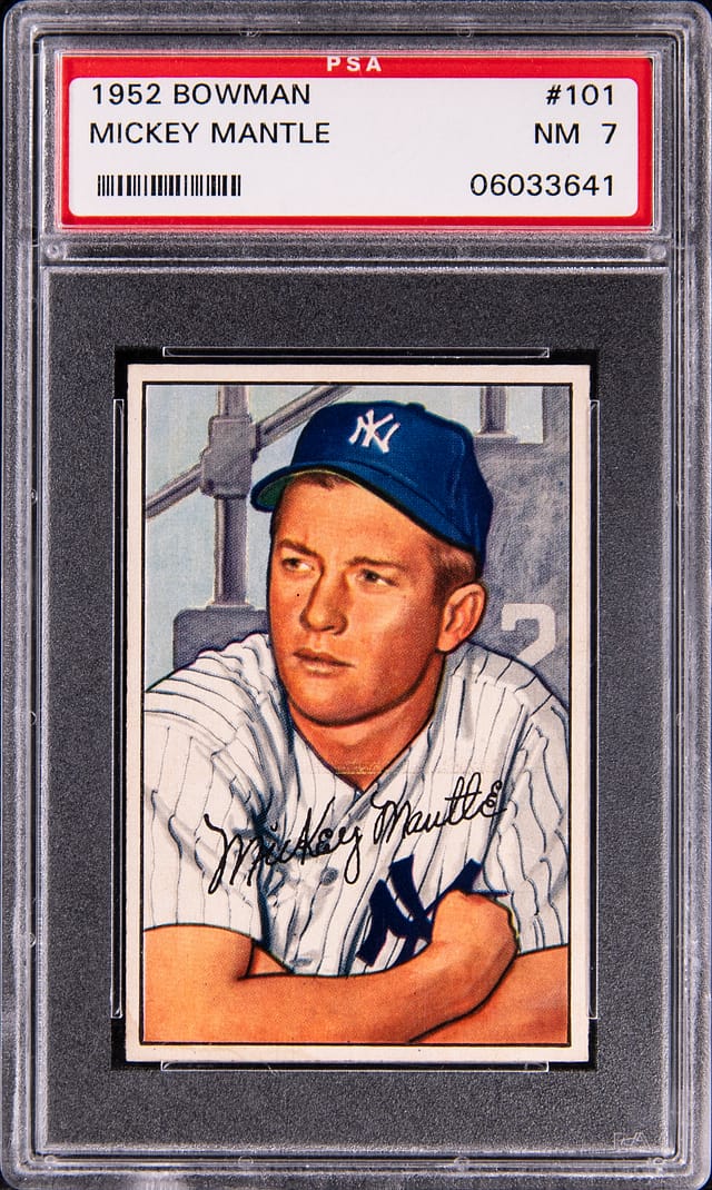 1952 Bowman Mickey Mantle PSA 7 sells for $18,300