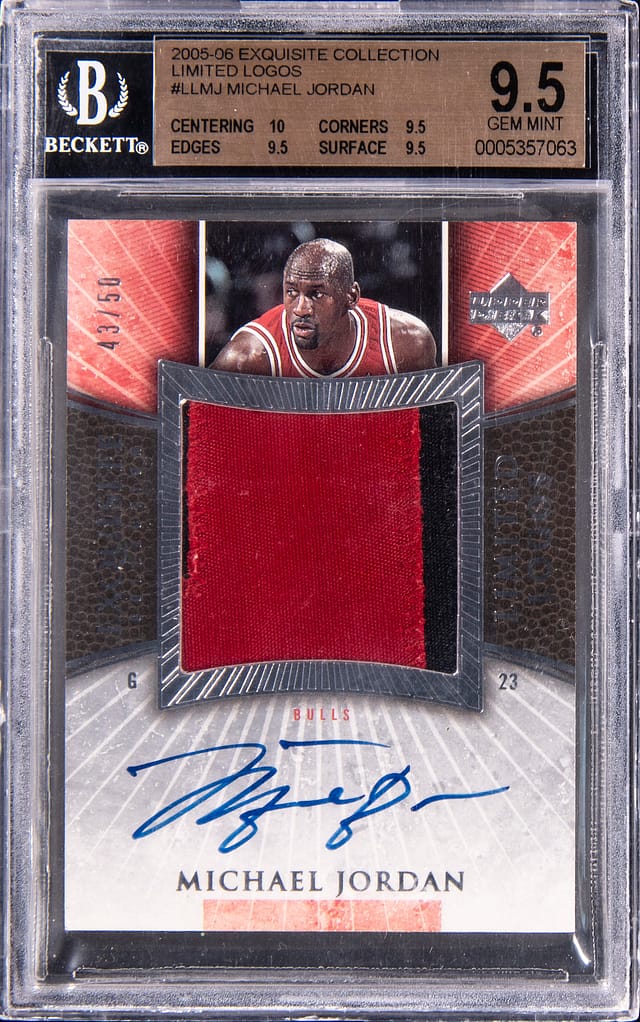 2005-06 Exquisite MJ Limited Logos BGS 9.5 sells