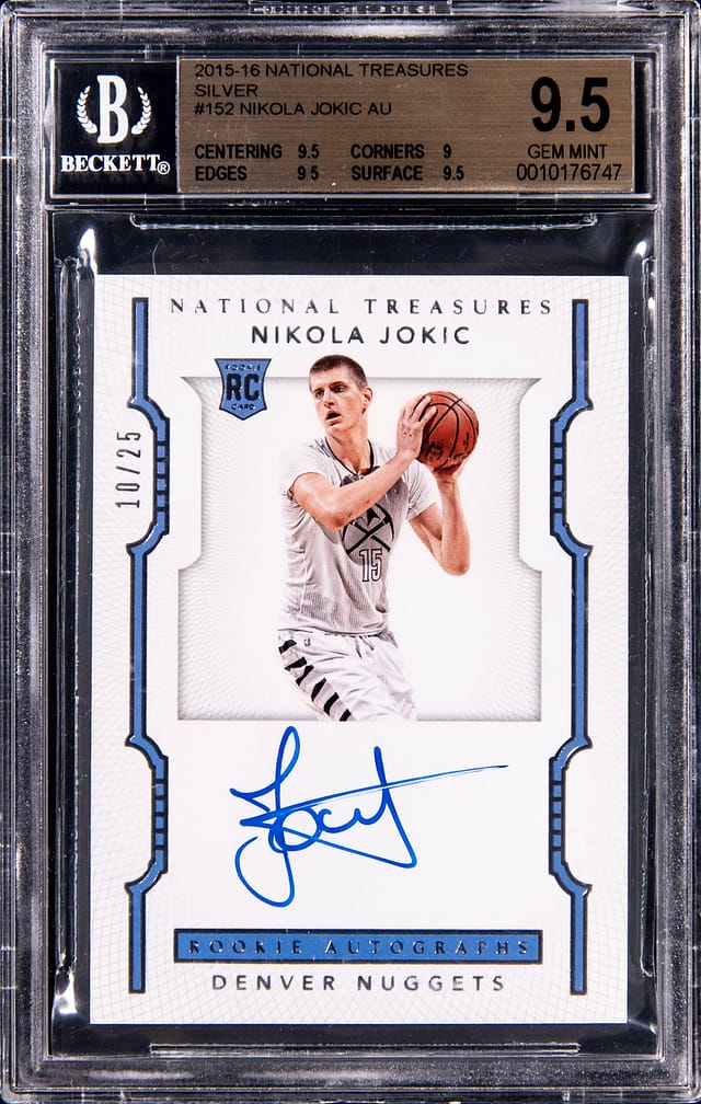 Nikola Jokic 2015 NT Rookie Auto /25 BGS 9.5 Sale