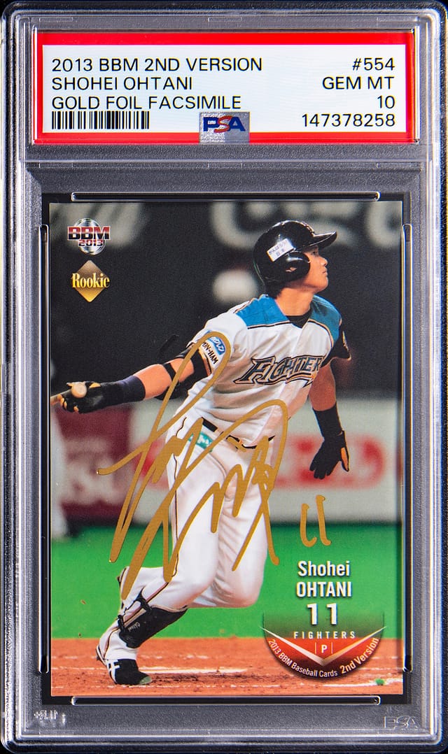 2013 BBM Shohei Ohtani Gold Foil Rookie Sells Big