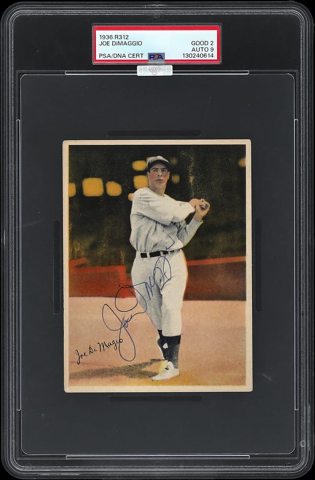 1936 R312 Joe DiMaggio Signed Rookie Sells for $26K