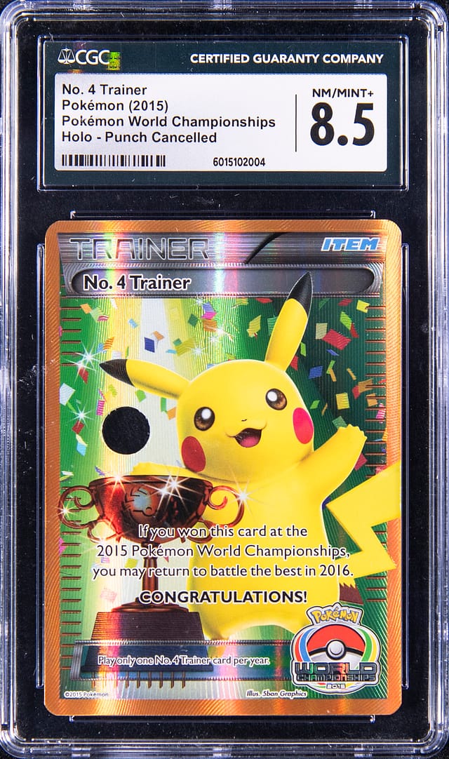 2015 No. 4 Trainer Pikachu Trophy CGC 8.5 Sale