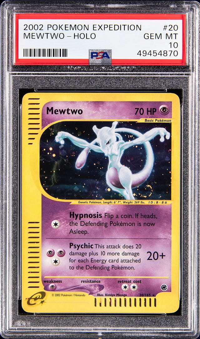 2002 Expedition Mewtwo PSA 10 Sells for $36,600