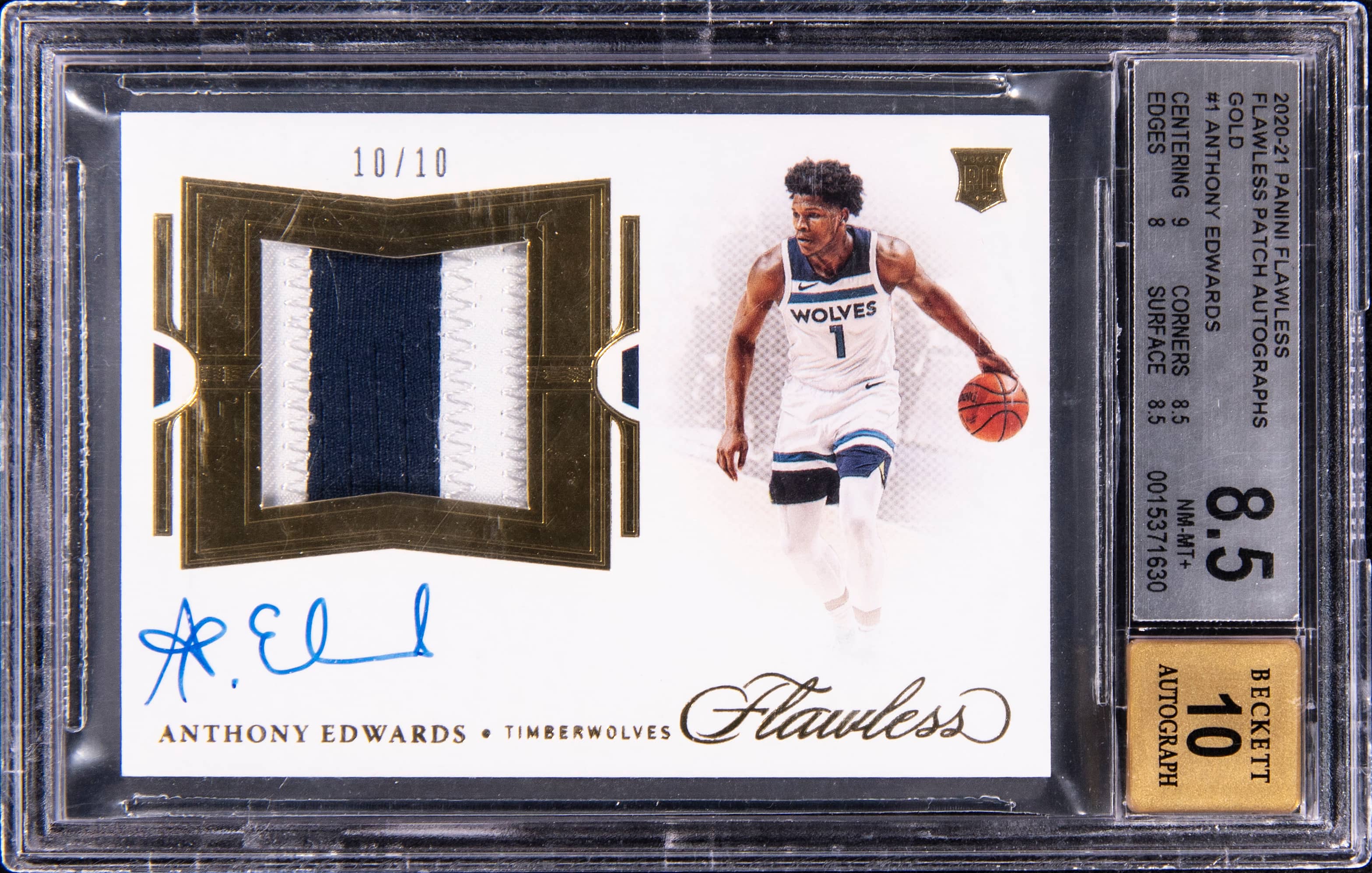 Anthony Edwards 2020 Flawless Gold RPA /10 Sale