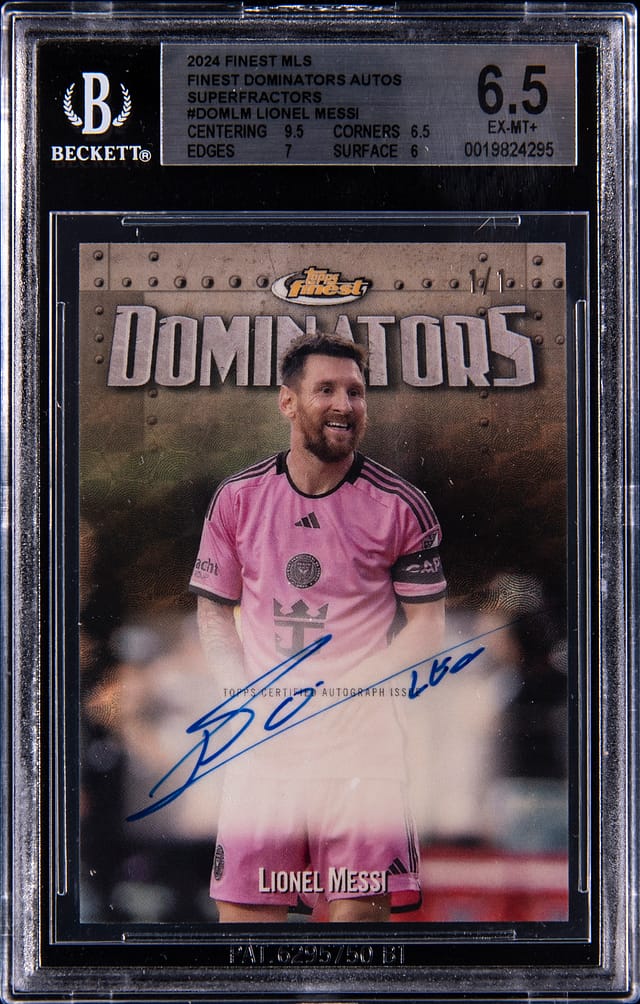 Lionel Messi 2024 Finest MLS 1/1 Auto Sells for $29K
