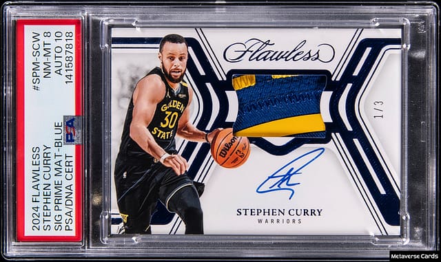 Stephen Curry 2024-25 Flawless Blue /3 sells for $15.9K