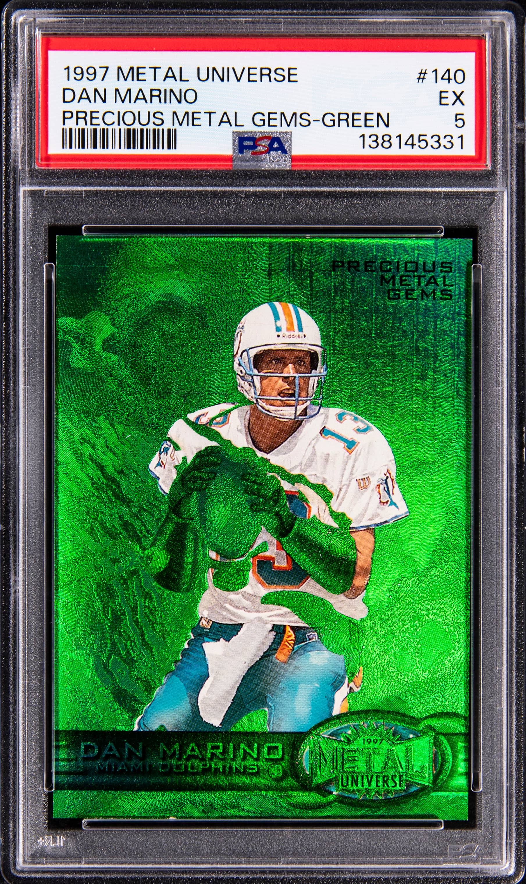 1997 PMG Green Dan Marino PSA 5 Sells for $34,160