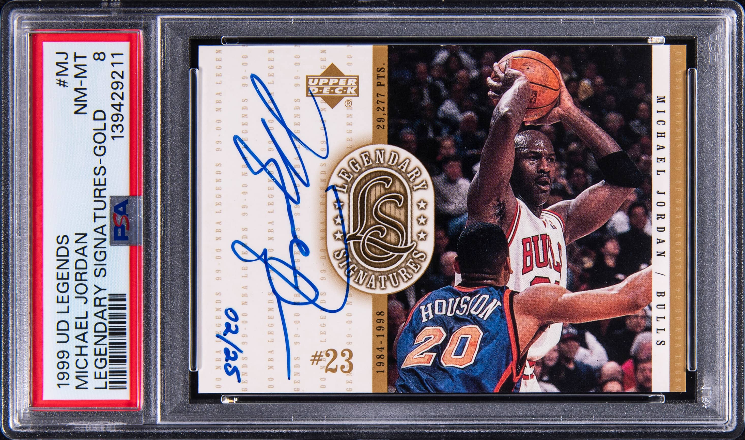 1999-00 UD Legends Jordan Gold Auto /25 Sells for $183K