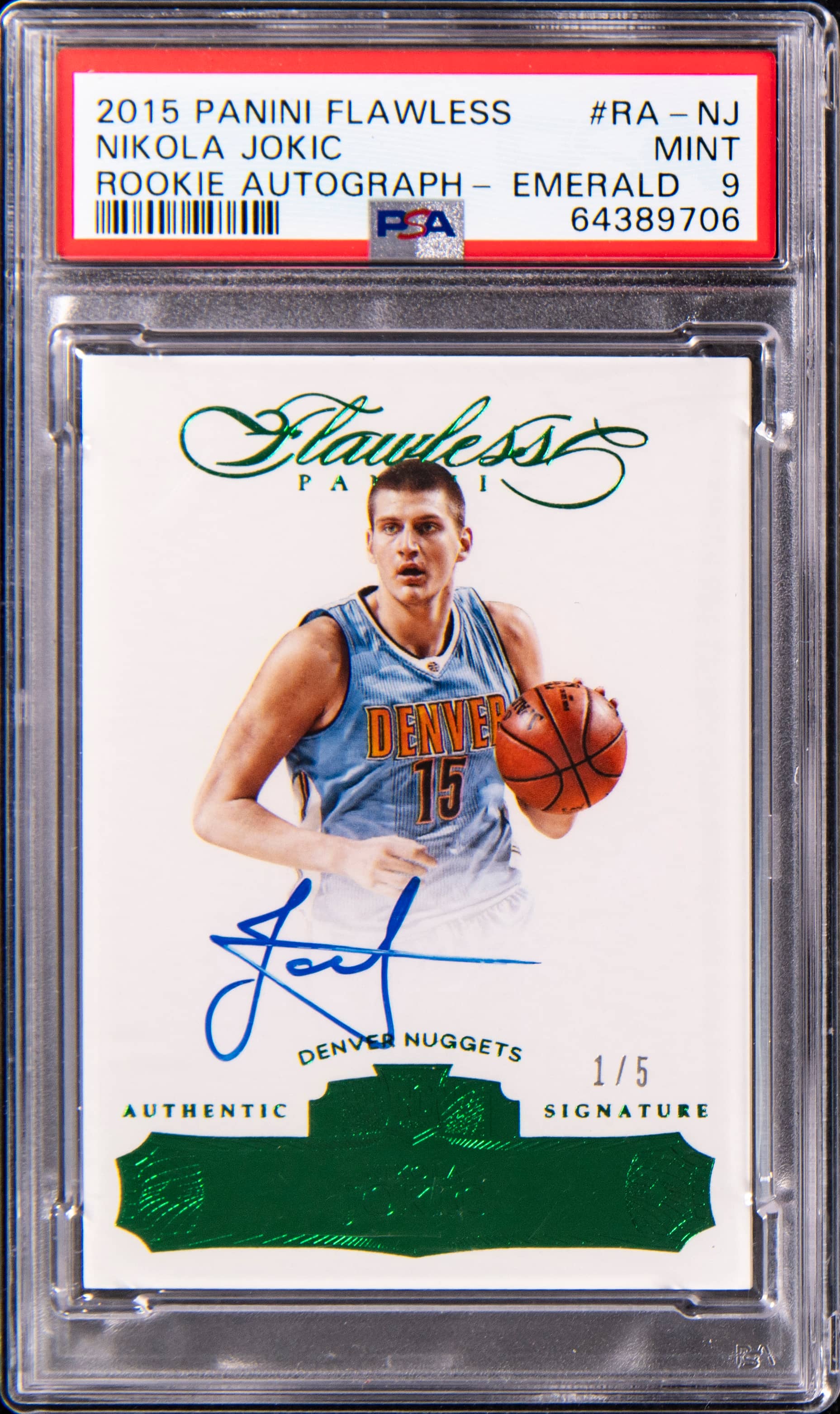 Nikola Jokic Flawless Emerald RC Auto /5 Sells for $20K