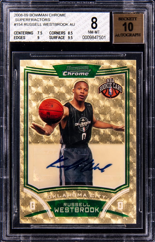 Russell Westbrook 2008 Bowman Chrome SuperFractor 1/1