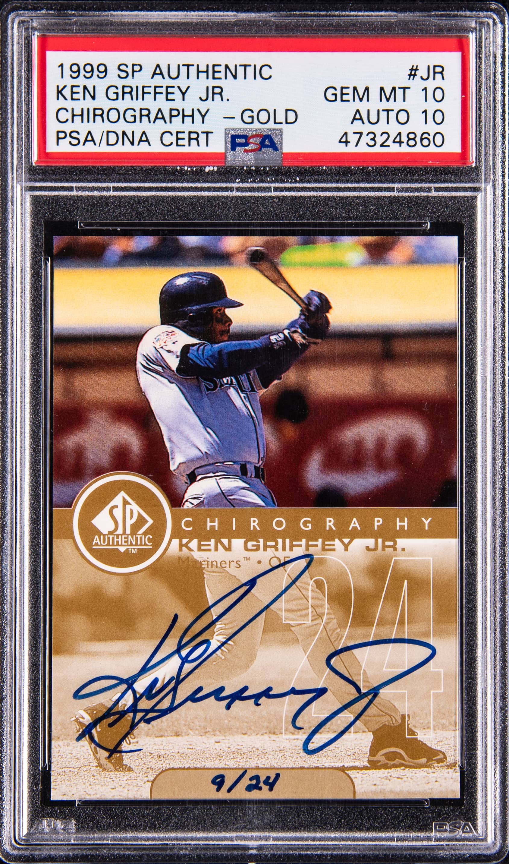 1999 SP Authentic Chirography Gold Griffey Jr. PSA 10