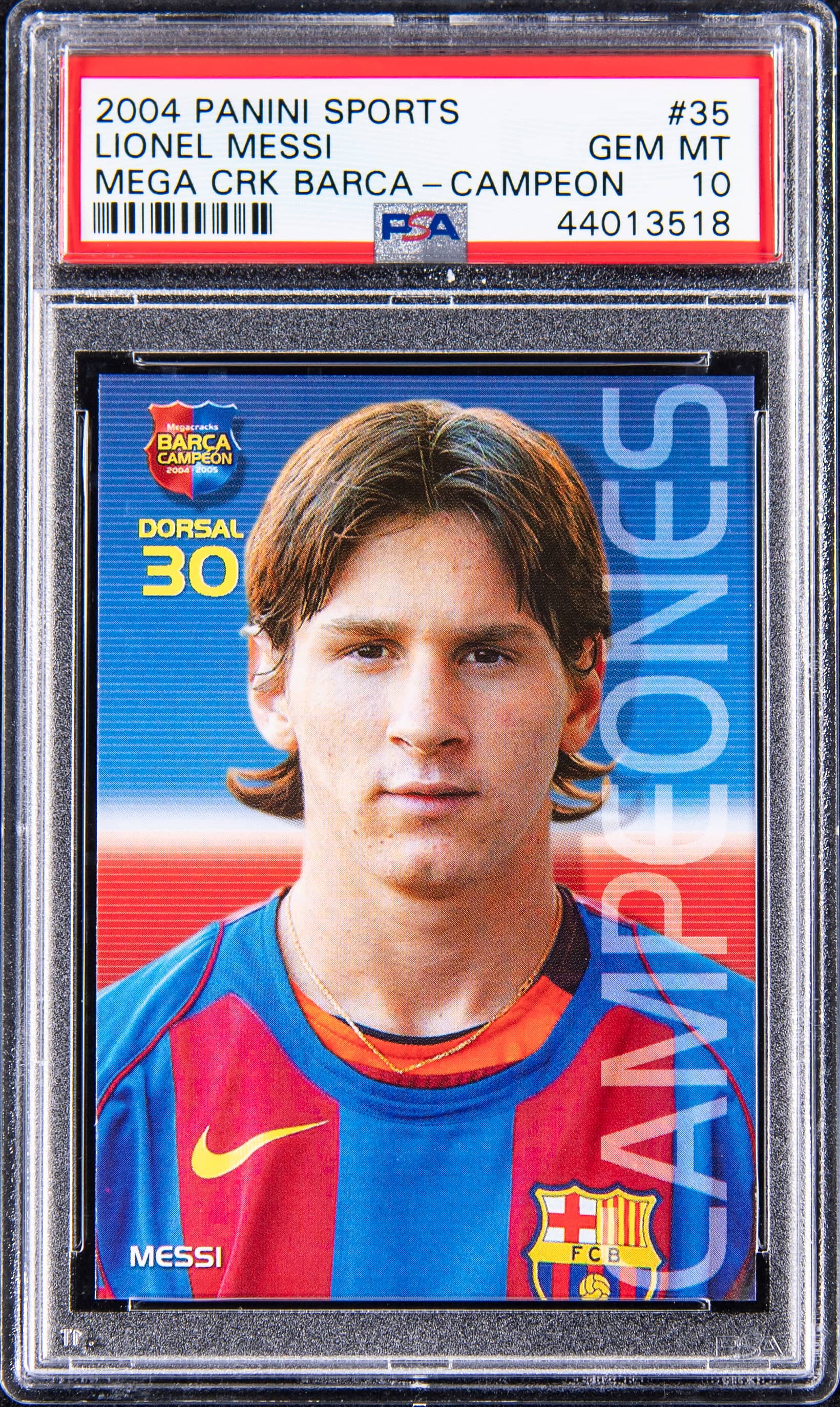 PSA 10 Messi Megacracks Barca Campeon Sale at $24.4K