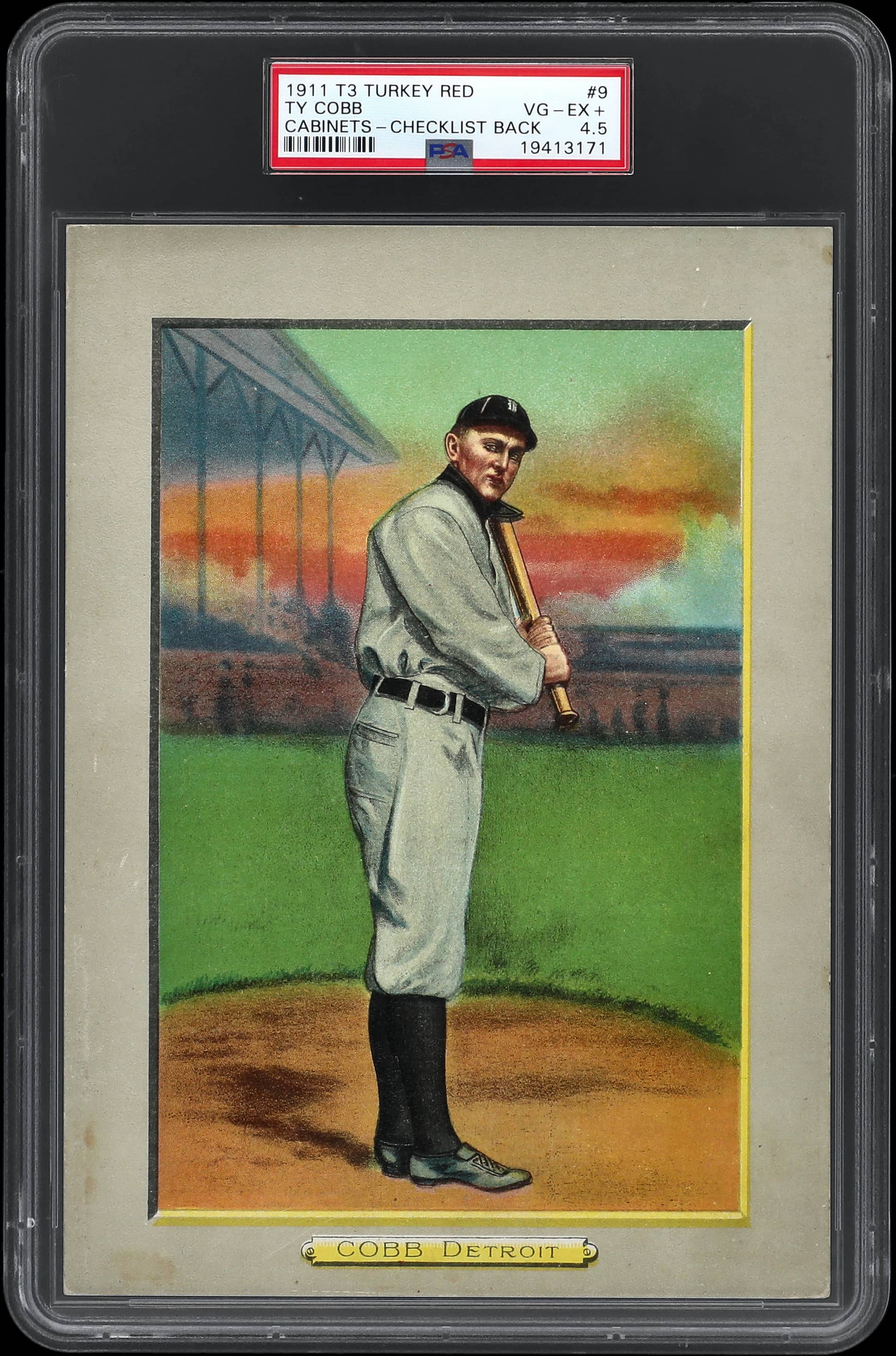 1911 T3 Turkey Red Ty Cobb PSA 4.5 sells for $31K