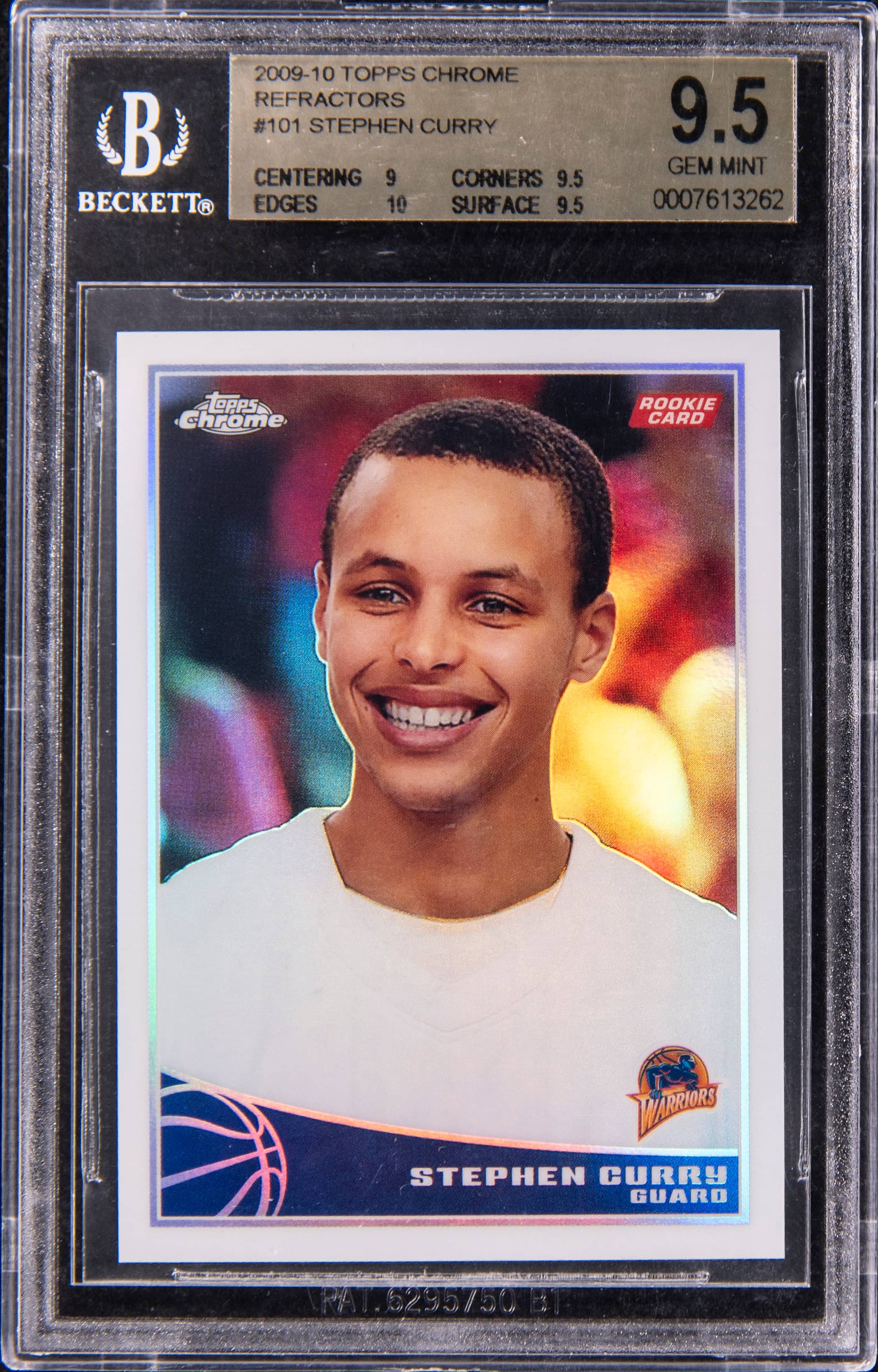 Curry 2009 Topps Chrome Refractor RC BGS 9.5 Sale