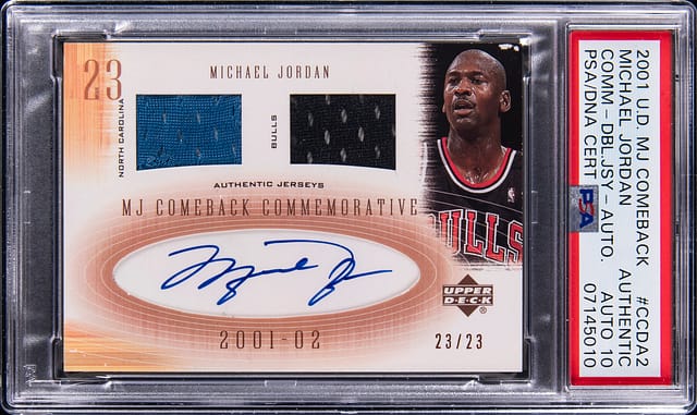 MJ Comeback Double Jersey Auto #23/23 Sells for $37K