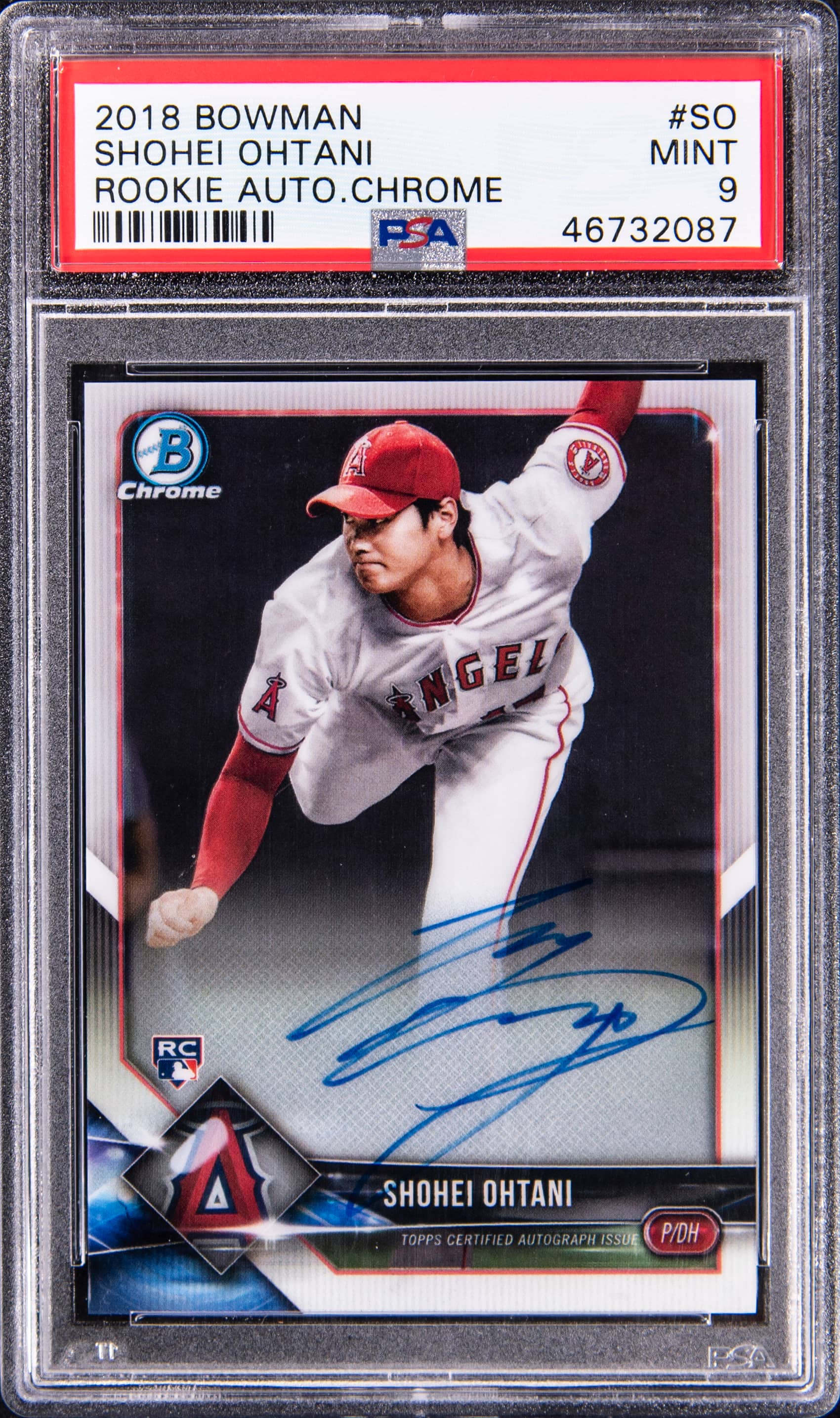 2018 Ohtani Bowman Chrome Auto PSA 9 sells for $26k
