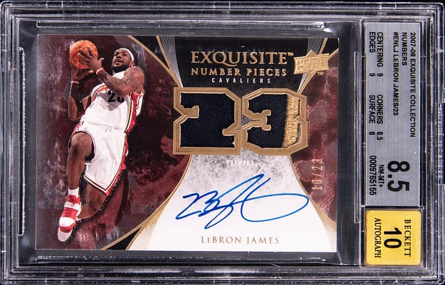 LeBron 2007 Exquisite Numbers Auto Patch Sells for $40k