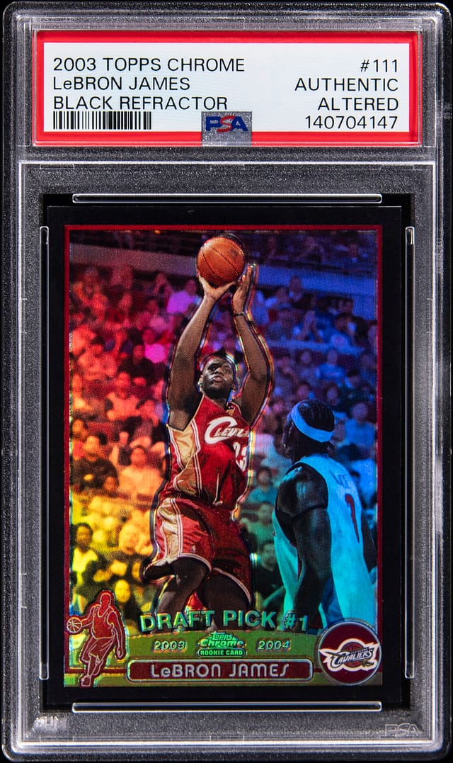 LeBron 2003 Topps Chrome Black Refractor Sale