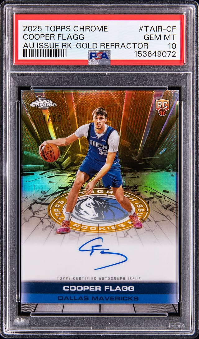 Cooper Flagg Gold Chrome Auto PSA 10 sells for $12K
