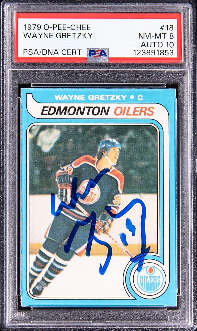 Wayne Gretzky 1979 OPC Signed Rookie PSA 8 Sells for $62K